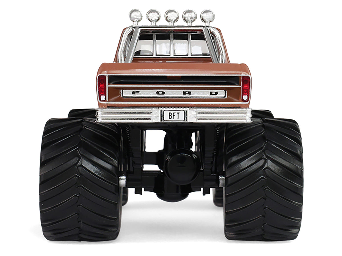 1978 Ford F-350 Monster Truck with 66-Inch Tires "BFT" Brown Two-Tone "Kings of Crunch" Series 1/43 Diecast Model Car