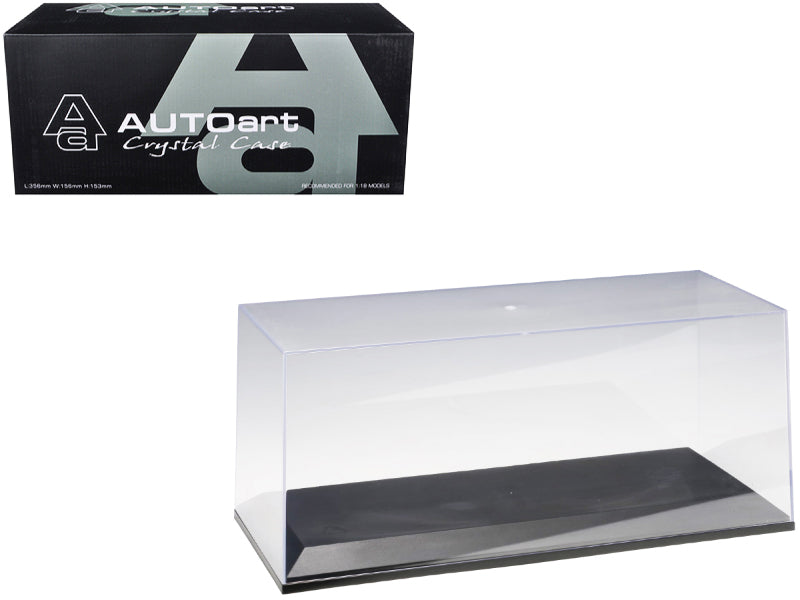 Collectible Display Show Case for 1/18-1/24 Scale Model Cars with Black Plastic Base