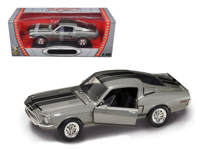 1968 Shelby GT 500KR Silver 1/18 Diecast Model Car