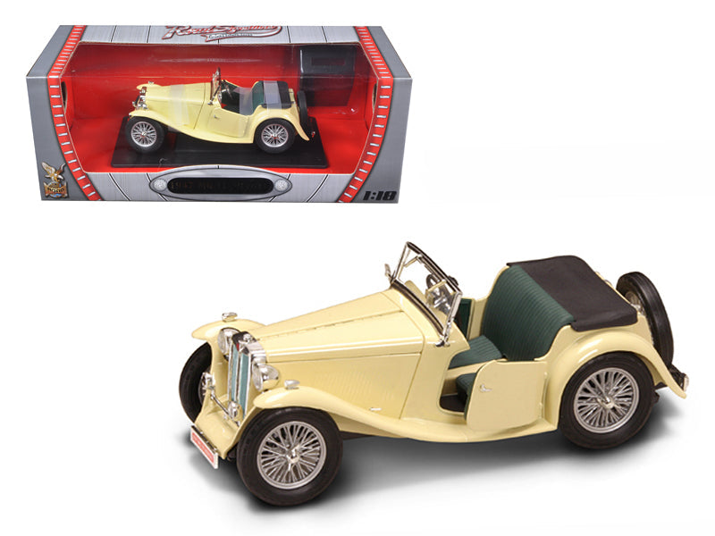1947 MG TC Midget Yellow 1/18 Diecast Model Car