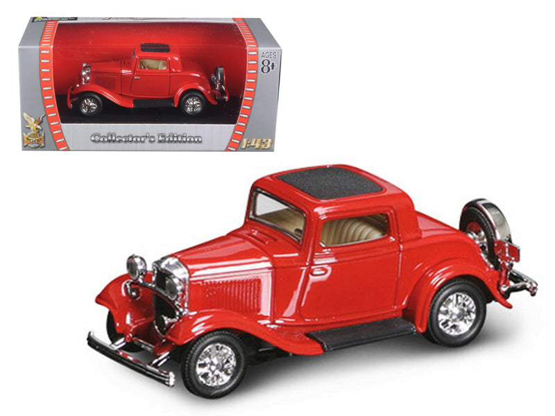 1932 Ford 3-Window Coupe Red 1/43 Diecast Model Car