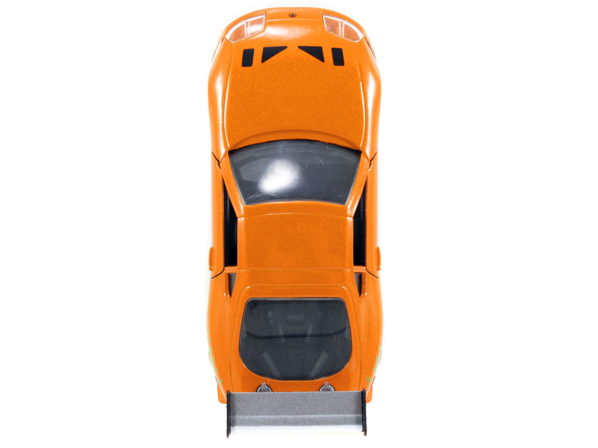 Brian's Toyota Supra Orange with Graphics "The Fast and the Furious" (2001) Movie "Fast & Furious 25th Anniversary" Series 1/32 Diecast Car Model