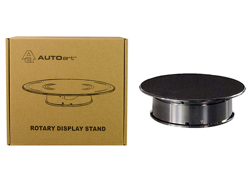Rotary Display Turntable Stand Small 8 Inches with Black Top for 1/64, 1/43, 1/32, 1/24 Scale Models