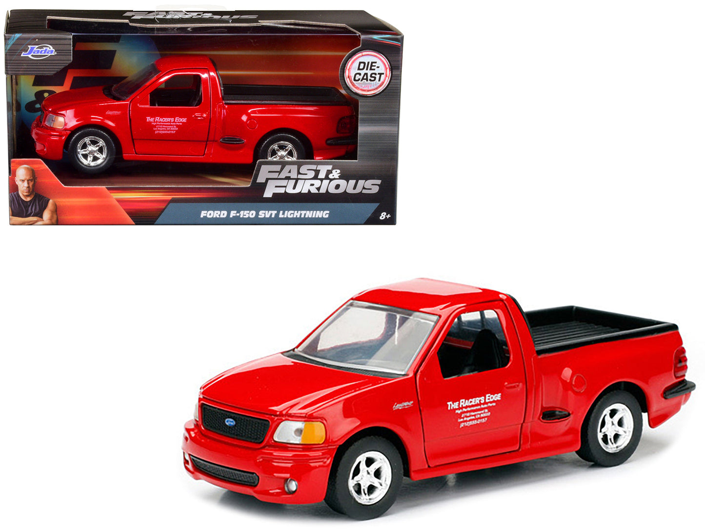 Brian's 1999 Ford F-150 SVT Lightning Pickup Truck Red "Fast & Furious" Movie 1/32 Diecast Model Car
