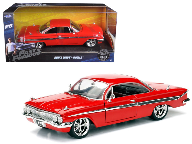 Dom's Chevrolet Impala Red "Fast & Furious F8: The Fate of the Furious" (2017) Movie 1/24 Diecast Model Car