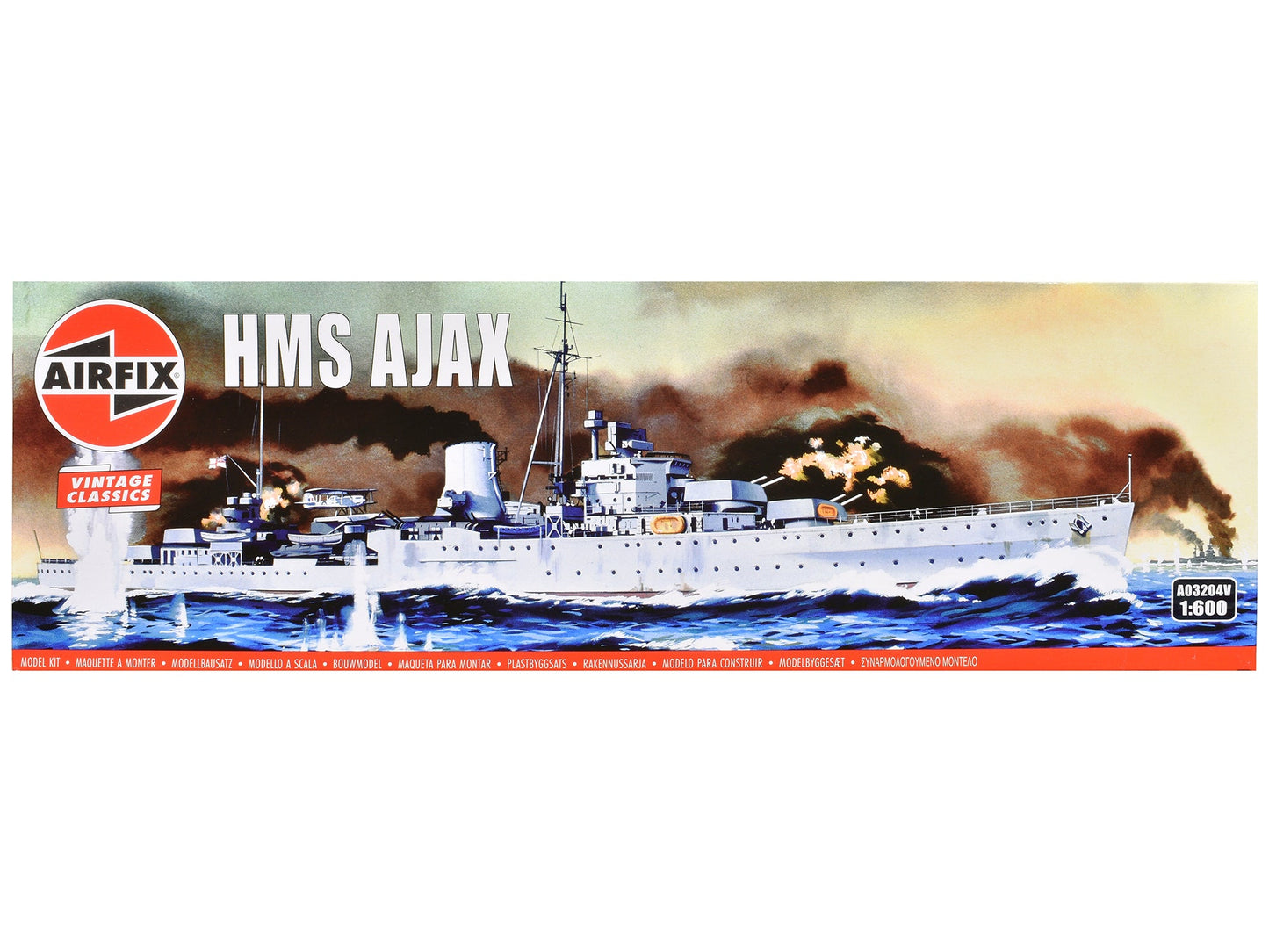 Level 3 Model Kit HMS Ajax Light Cruiser 1/600 Plastic Model Kit