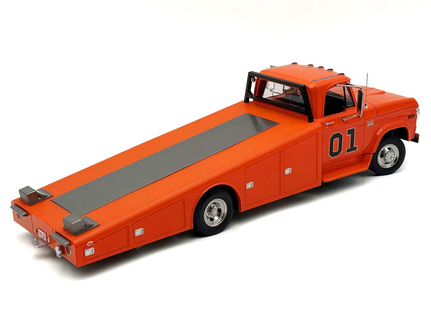 1970 Dodge D-300 Ramp Truck #01 "The General" Orange Limited Edition to 852 pieces Worldwide 1/18 Diecast Model Car