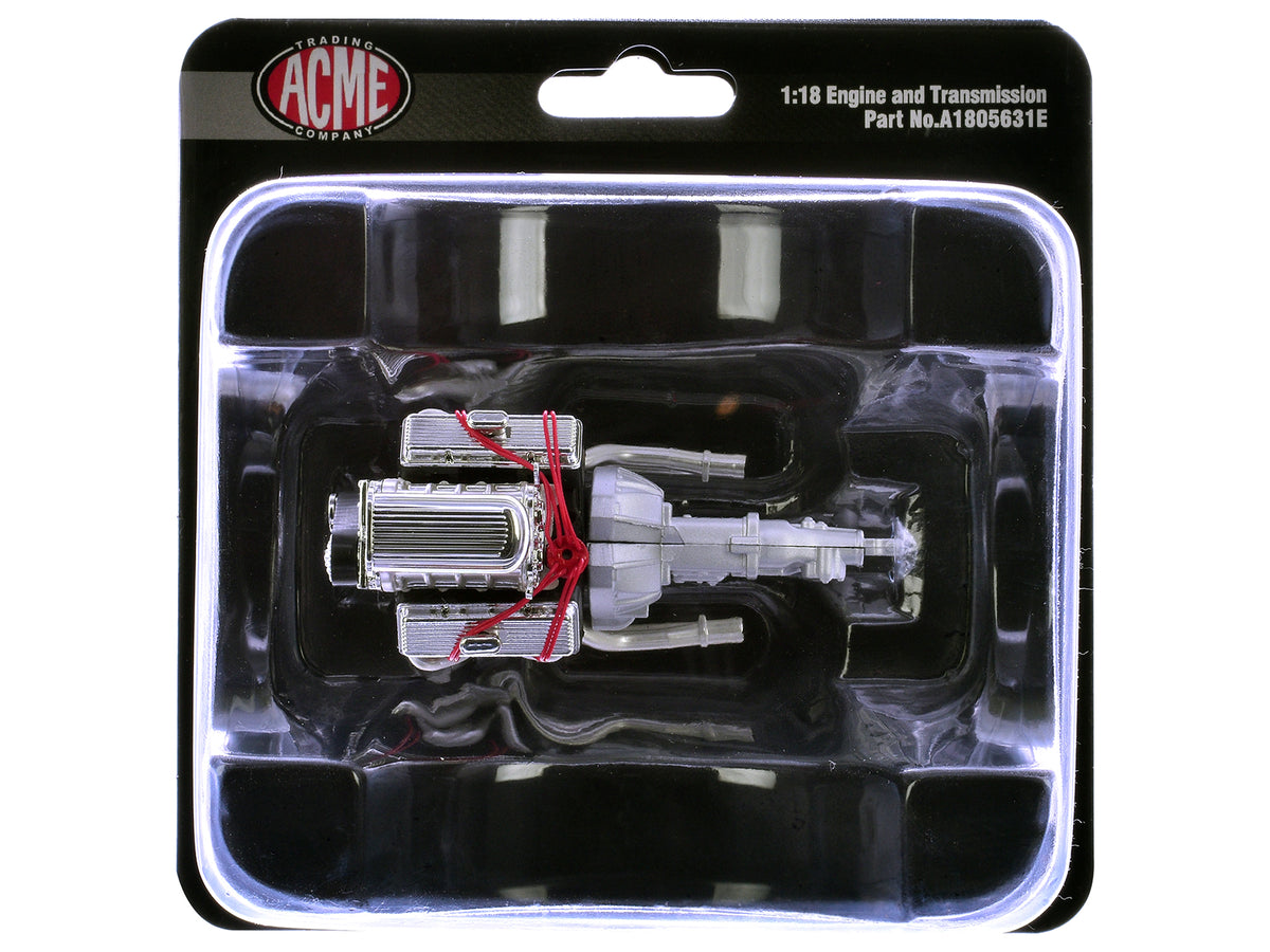 Blown 455 Engine and Transmission Replica from "1970 Oldsmobile 442 W30 W-Machine" 1/18 Model