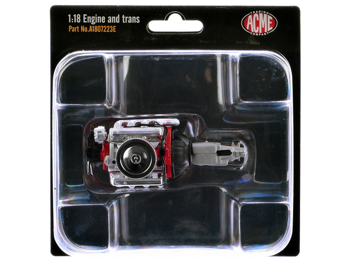 Small Block 350 Engine and Transmission Replica from "1967 Chevrolet K-10 Pickup Truck" 1/18 Model
