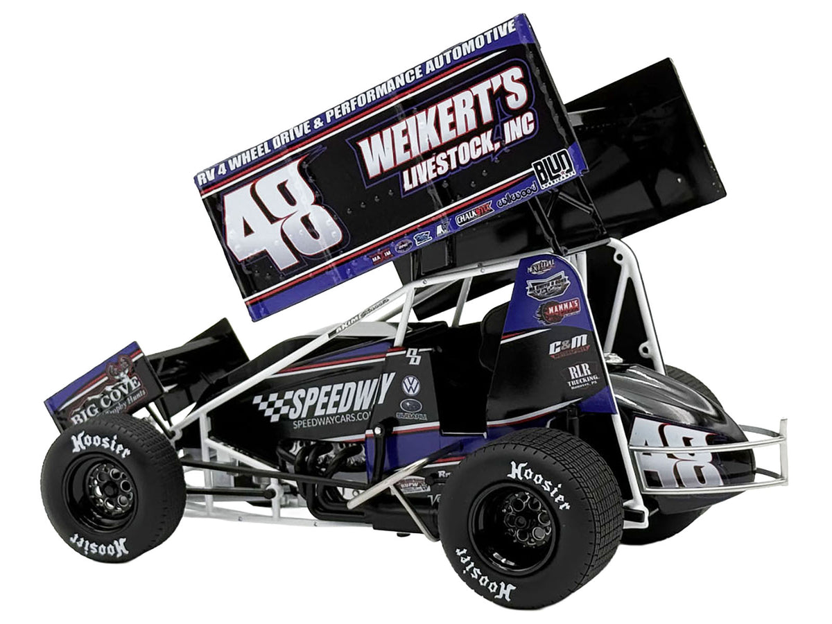 Winged Sprint Car #48 Danny Dietrich "Weikert's Livestock - Speedway Cars" Gary Kauffman Racing (2025) 1/18 Diecast Model Car
