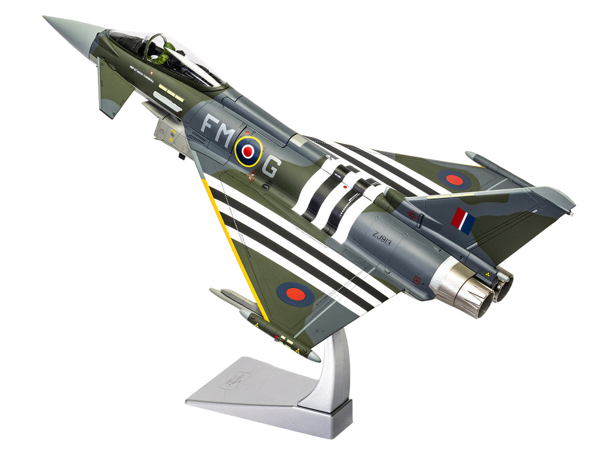 Eurofighter Typhoon FGR4 Fighter Aircraft "ZJ913 FM-G Moggy D-Day 80th Anniversary Display Scheme" (2024) Royal Air Force "The Aviation Archive" Series 1/48 Diecast Model