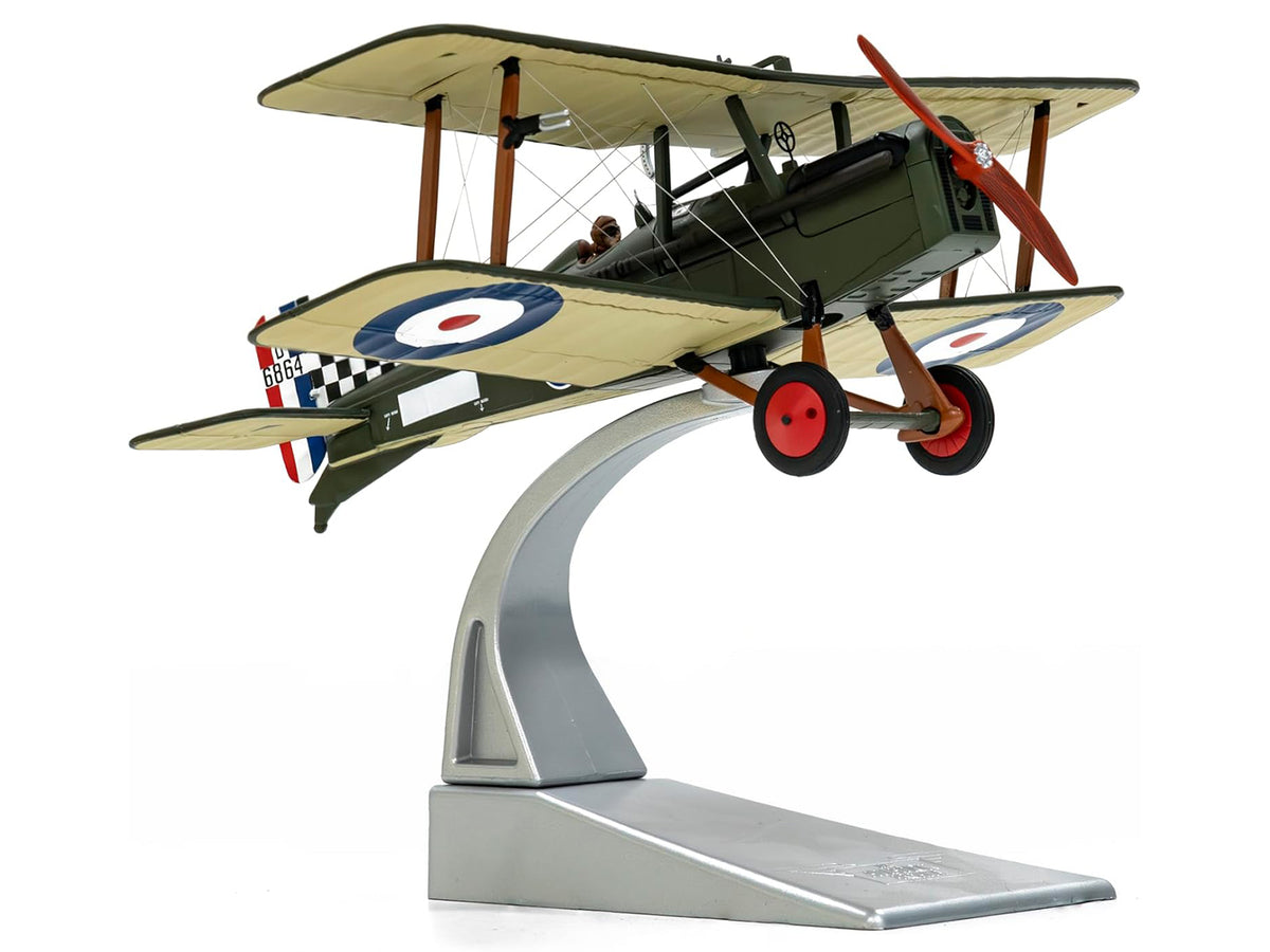 Royal Aircraft Factory SE5a Biplane Aircraft "D6864 Major Keith Logan Caldwell No. 74 Squadron Clairmarais South Aerodrome" (1918) Royal Air Force "The Aviation Archive" Series 1/48 Diecast Model
