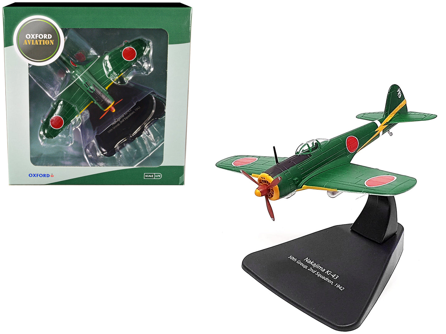 Nakajima Ki-43 Hayabusa Fighter Plane 50th Group 2nd Squadron (1942) "Oxford Aviation" Series 1/72 Diecast Model Airplane