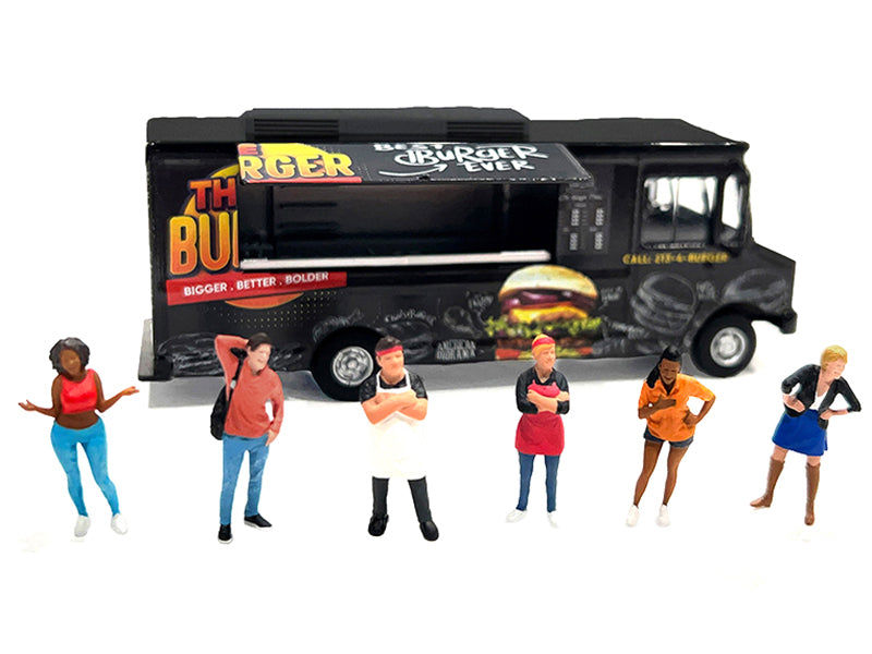 "Foodies" 6 piece Diecast Figure Set (6 Figures) Limited Edition for 1/64 Scale Models