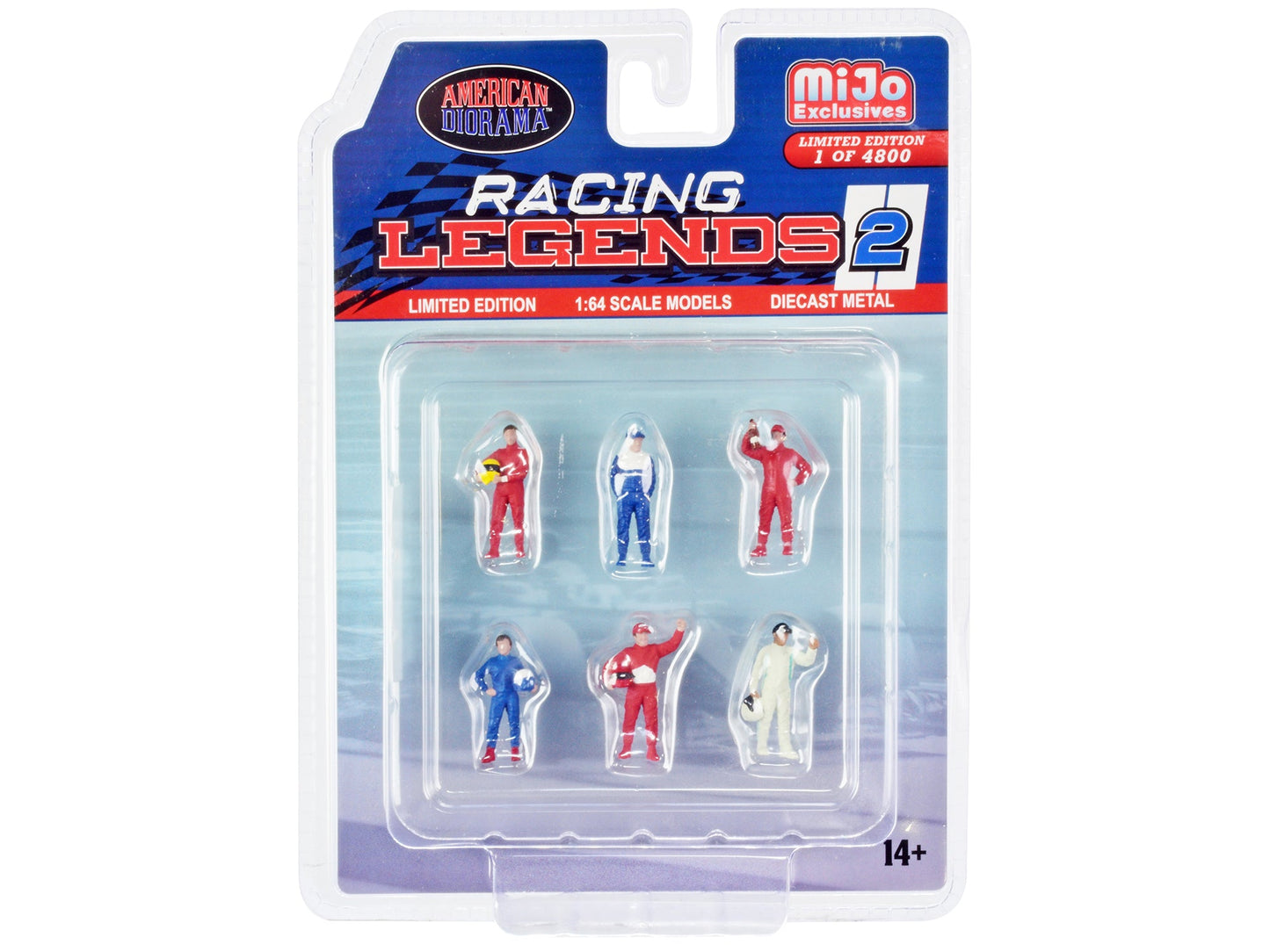 "Racing Legends 2" 6 piece Diecast Set (6 Driver Figures) Limited Edition to 4800 pieces Worldwide for 1/64 Scale Models