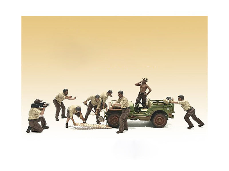 "4X4 Mechanic" 8 piece Figure Set for 1/18 scale models
