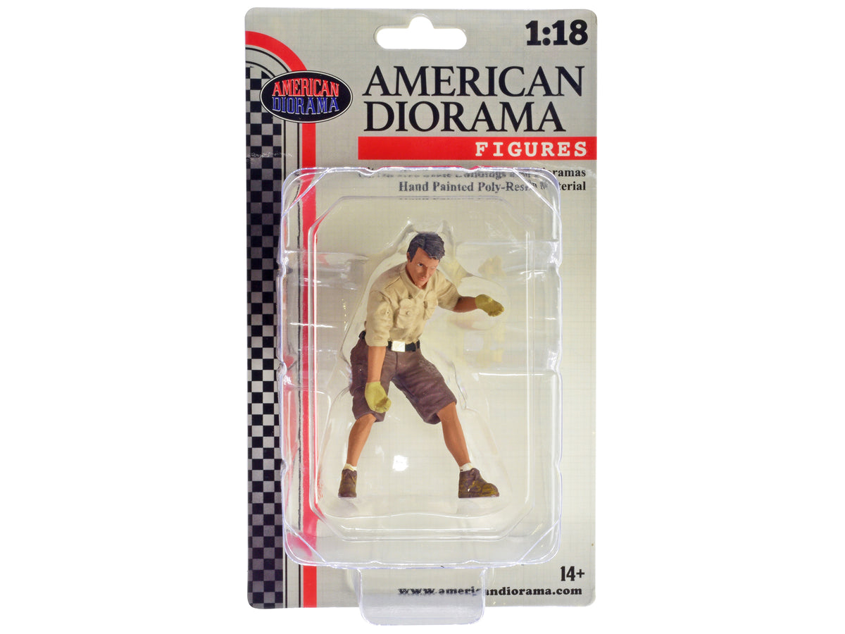 "4X4 Mechanic" Figure 8 with Board Accessory for 1/18 Scale Models