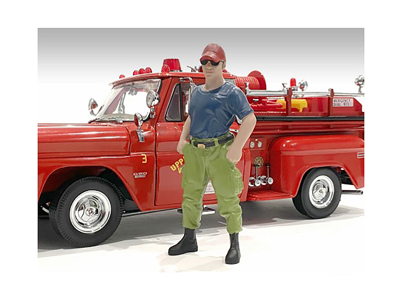 "Firefighters" 6 piece Figure Set (4 Males 1 Dog 1 Accessory) for 1/18 Scale Models