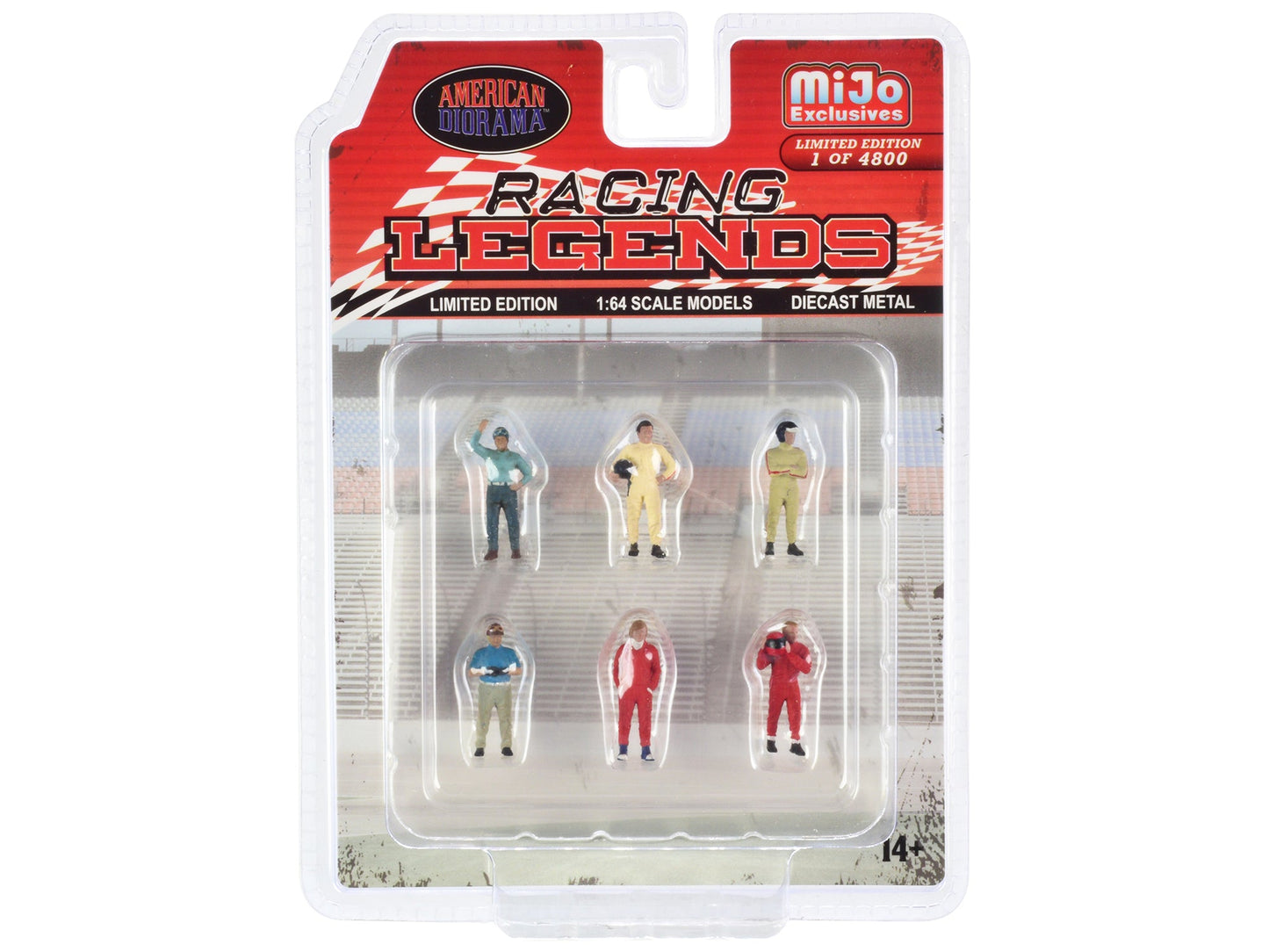 "Racing Legends" 6 piece Diecast Set (6 Driver Figures) Limited Edition to 4800 pieces Worldwide 1/64 Scale Models