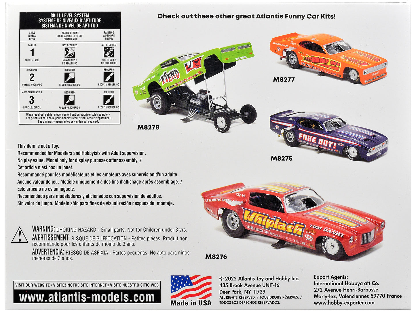 Model Kit 1974 Funny Car "Jungle Jim" (Snap-to-Build) 1/32 Scale Model