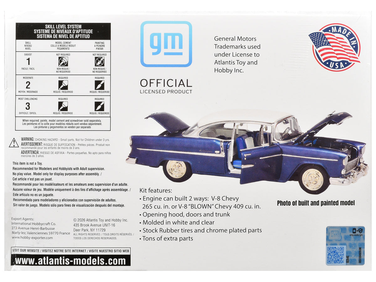 Skill 3 Model Kit 1955 Chevrolet Bel Air Hardtop "Route 66" 1/25 Scale Model