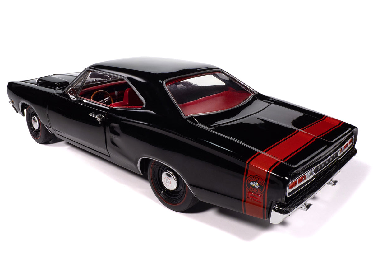 1969 Dodge Coronet Super Bee "Muscle Car & Corvette Nationals" (MCACN) Black with Red Interior "American Muscle" Series 1/18 Diecast Model Car