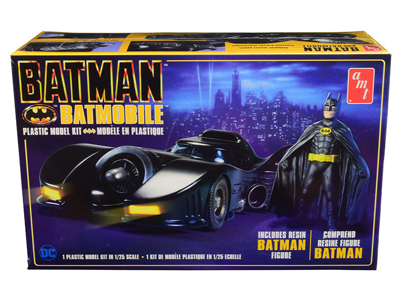 Skill 2 Model Kit Batmobile with Resin Batman Figurine "Batman" (1989) 1/25 Scale Model