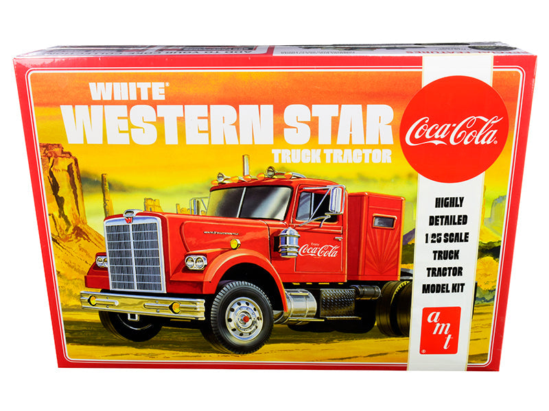 Skill 3 Model Kit White Western Star Semi Truck Tractor "Coca-Cola" 1/25 Scale Model