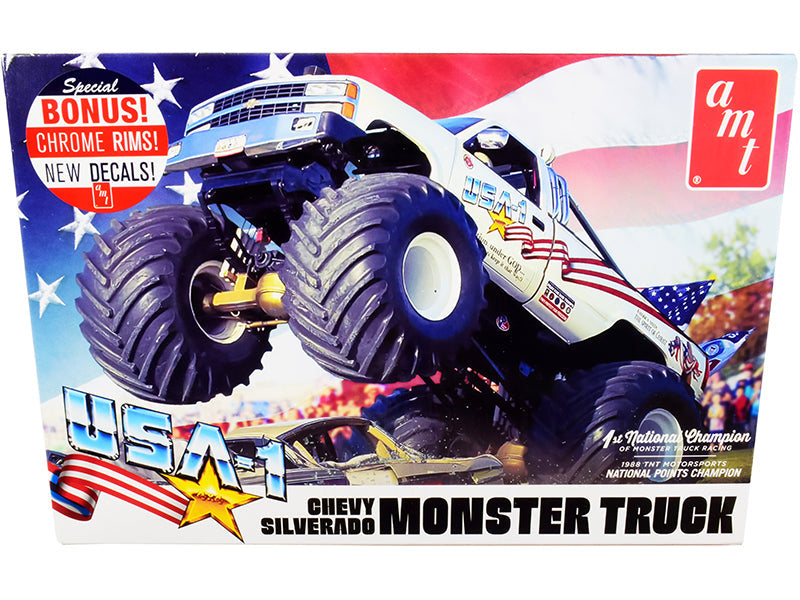 Skill 2 Model Kit Chevrolet Silverado "USA-1" Monster Truck 1/25 Scale Model