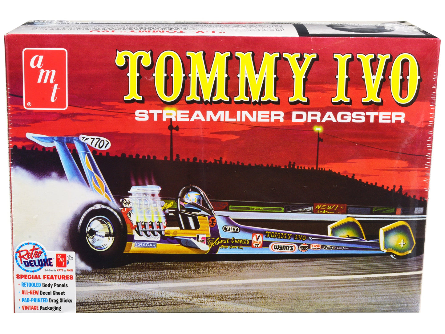 Skill 2 Model Kit Tommy Ivo Streamliner Dragster 1/25 Scale Model