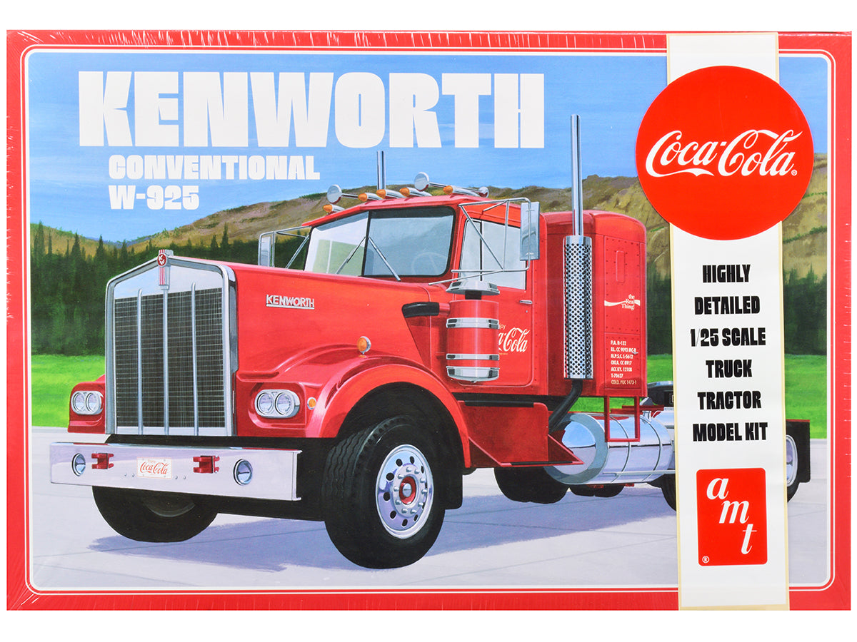 Skill 3 Model Kit Kenworth Conventional W-925 Tractor Truck "Coca-Cola" 1/25 Scale Model