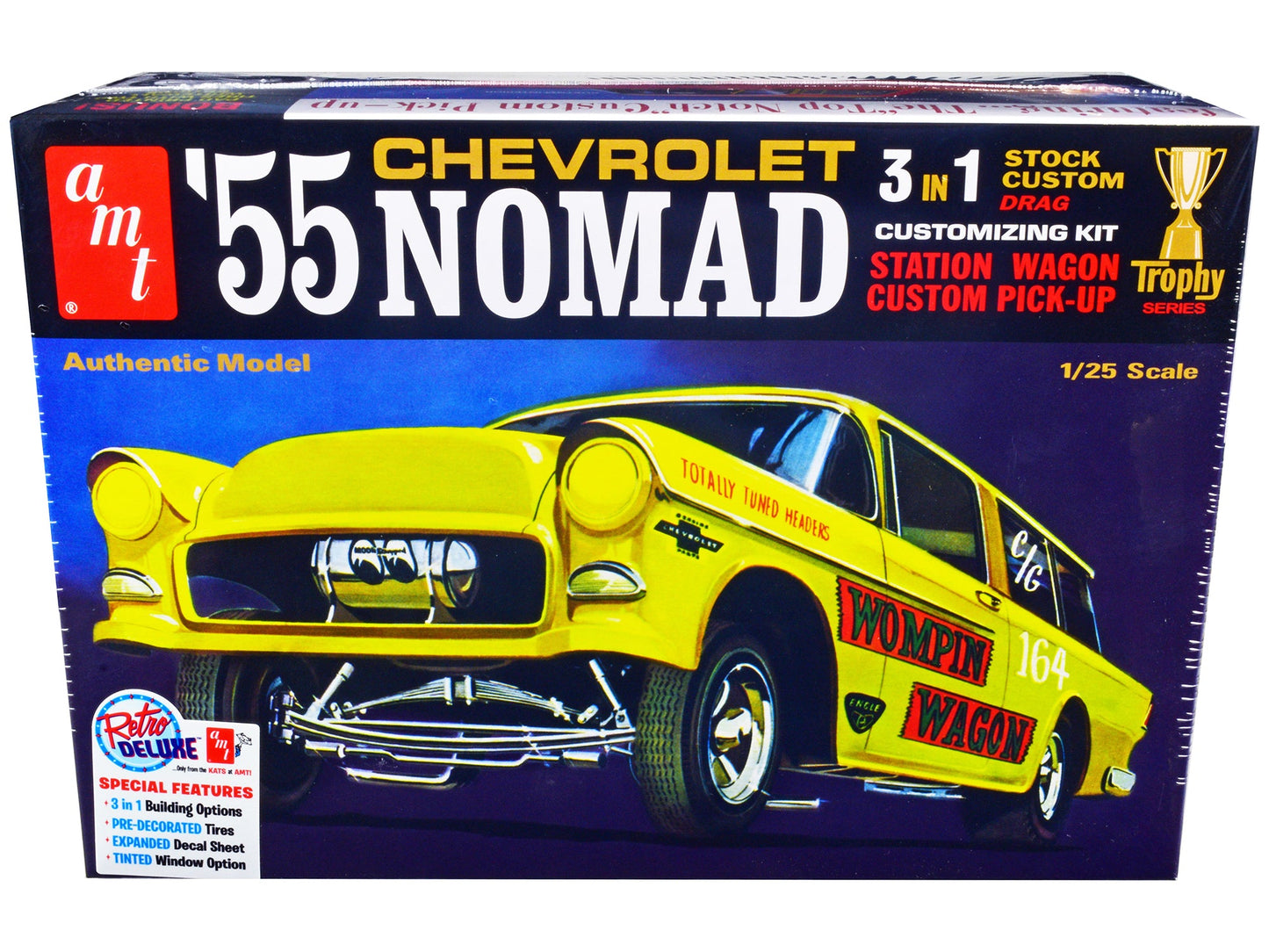 Skill 2 Model Kit 1955 Chevrolet Nomad 3-in-1 Kit "Trophy Series" 1/25 Scale Model