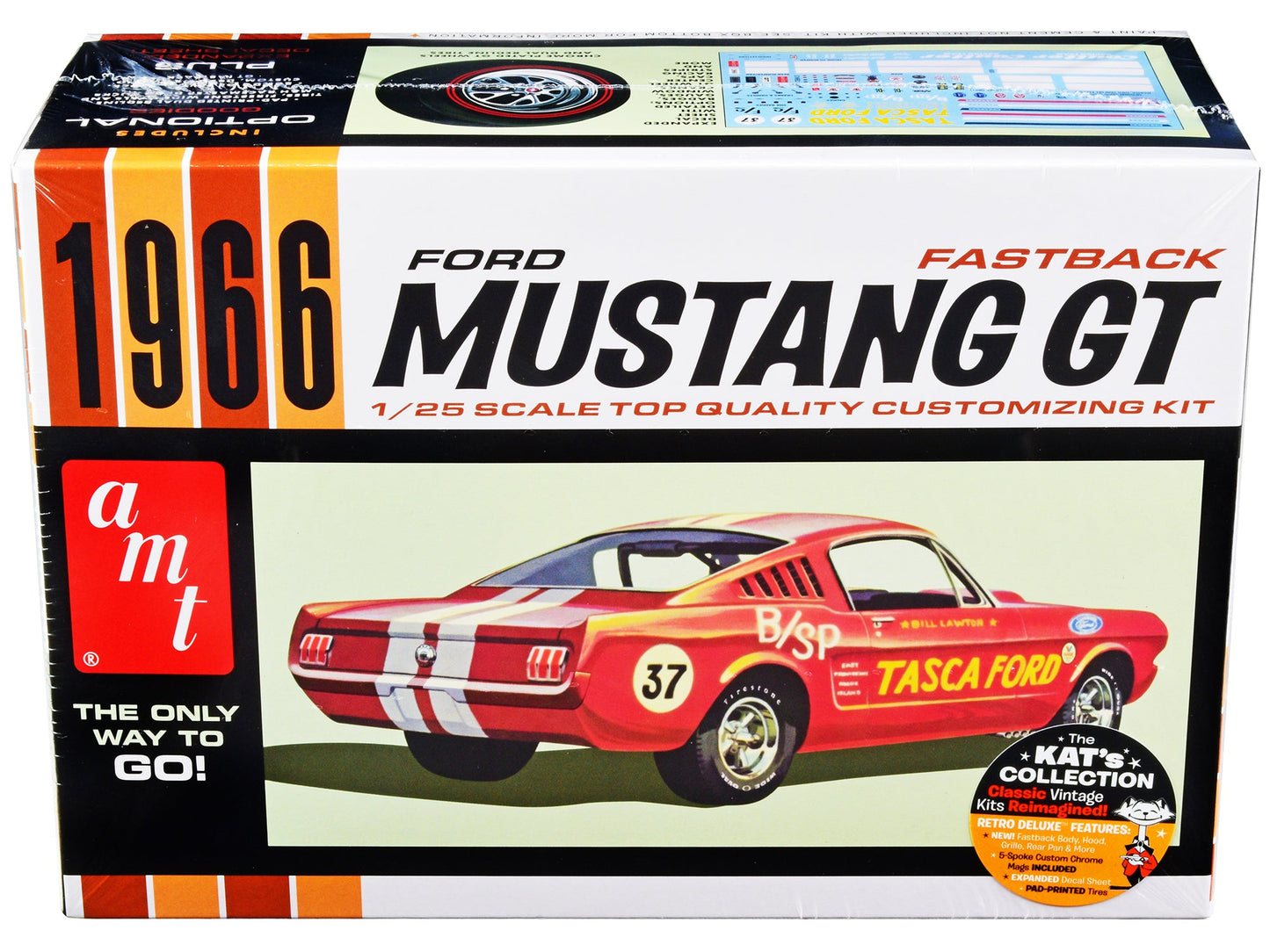 Skill 2 Model Kit 1966 Ford Mustang GT Fastback 1/25 Scale Model