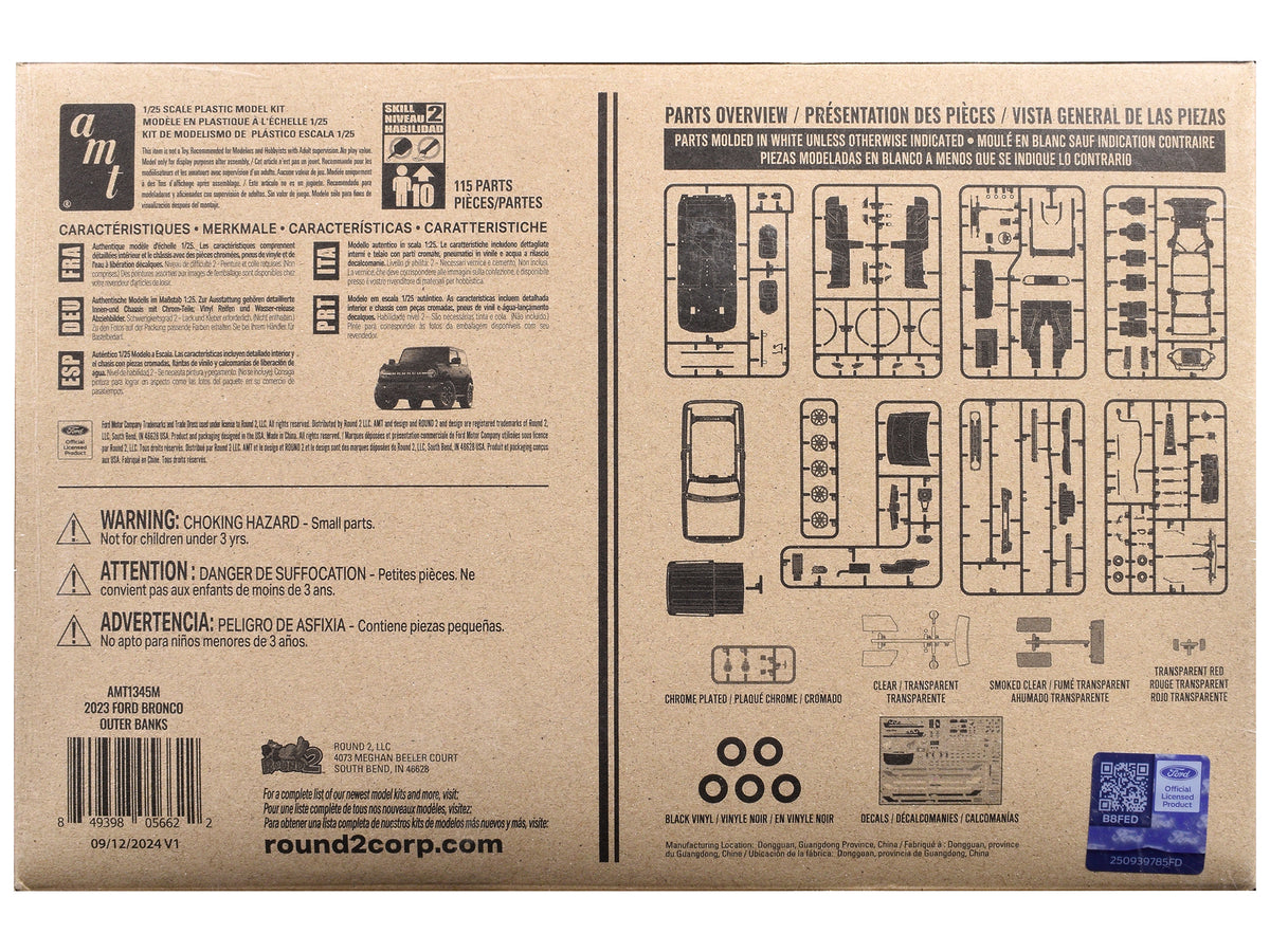 Skill 2 Model Kit 2023 Ford Bronco Outer Banks 1/25 Scale Model