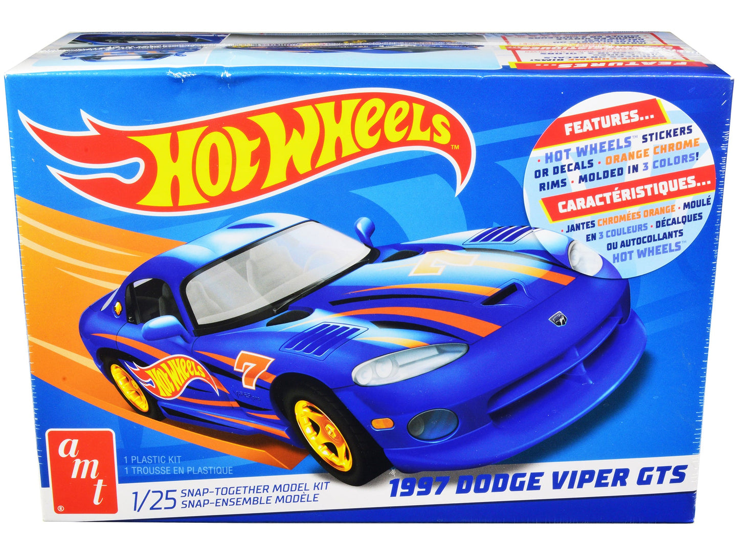 Skill 1 Snap Model Kit 1997 Dodge Viper GTS "Hot Wheels" 1/25 Scale Model