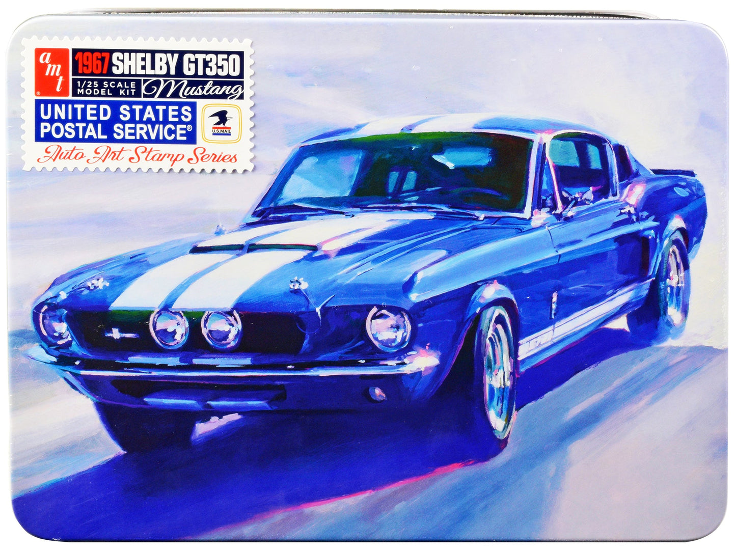 Skill 2 Model Kit 1967 Shelby Mustang GT350 USPS (United States Postal Service) "Auto Art Stamp Series" 1/25 Scale Model