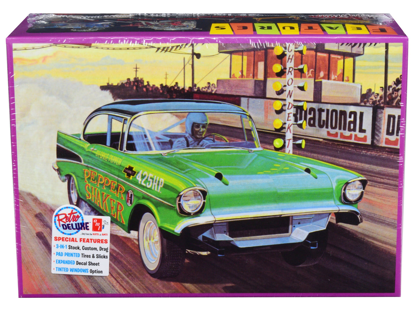 Skill 2 Model Kit 1957 Chevrolet Bel Air "Pepper Shaker" 3 in 1 Kit 1/25 Scale Model