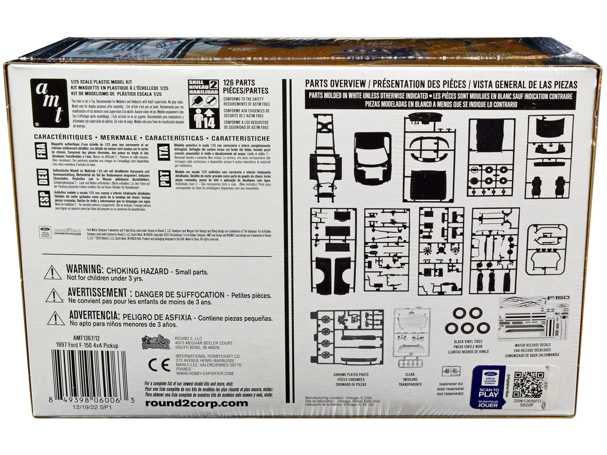 Skill 2 Model Kit 1997 Ford F-150 4X4 Pickup Truck 1/25 Scale Model