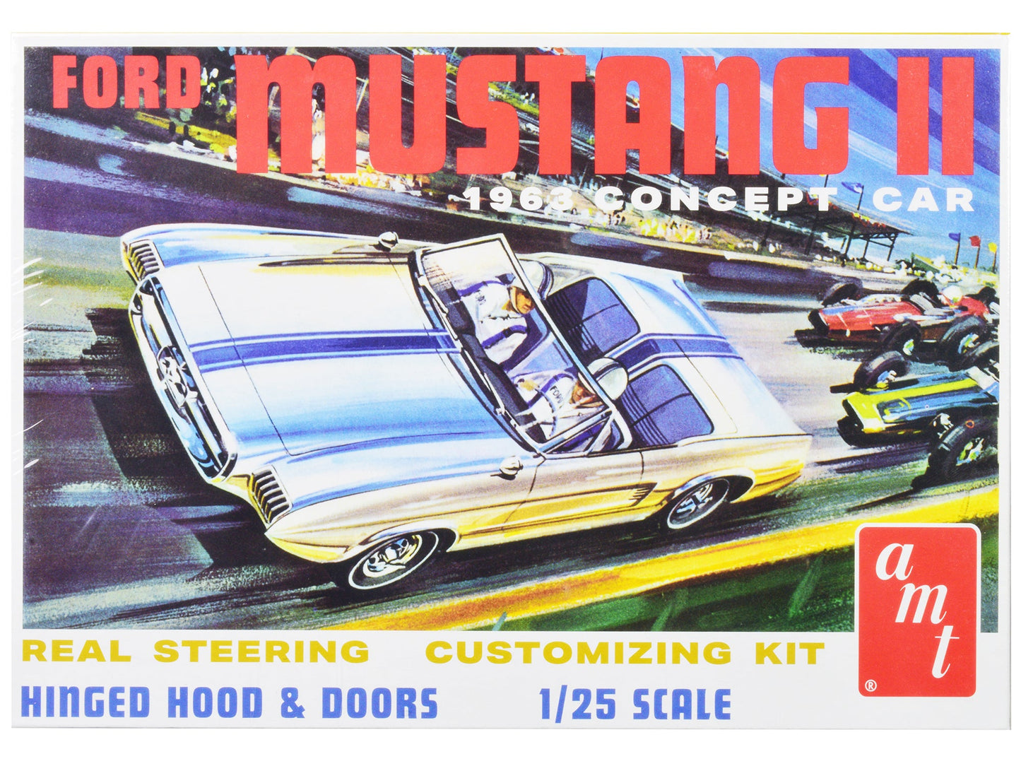 Skill 2 Model Kit 1963 Ford Mustang II Concept Car 1/25 Scale Model