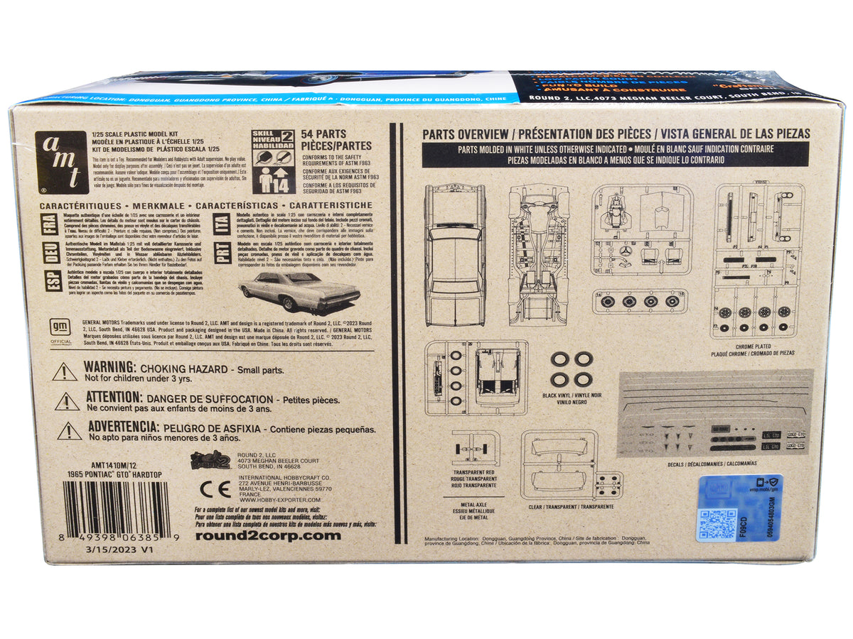 Skill 2 Model Kit 1965 Pontiac GTO Hardtop "Craftsman Plus" Series 1/25 Scale Model
