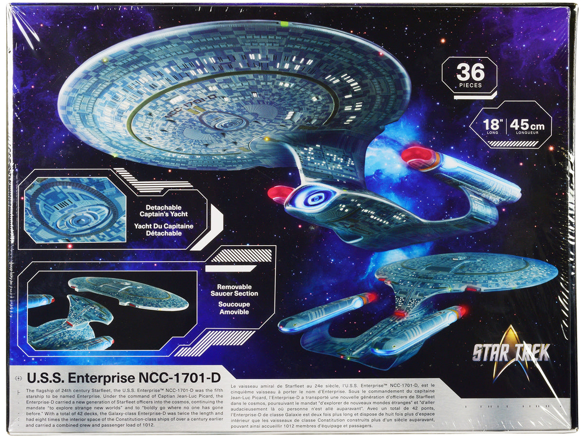Skill 2 Model Kit U.S.S. Enterprise NCC-1701-D Space Ship "Star Trek: The Next Generation" (1987-1994) TV Series 1/1400 Scale Model