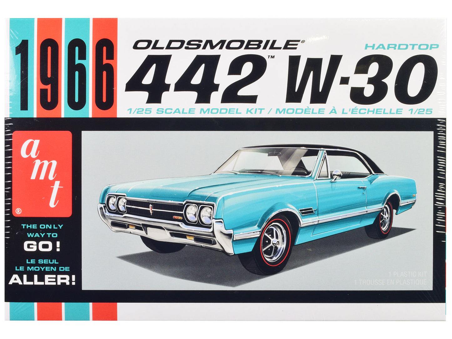 Skill 2 Model Kit 1966 Oldsmobile 442 W-30 Hardtop 1/25 Scale Model