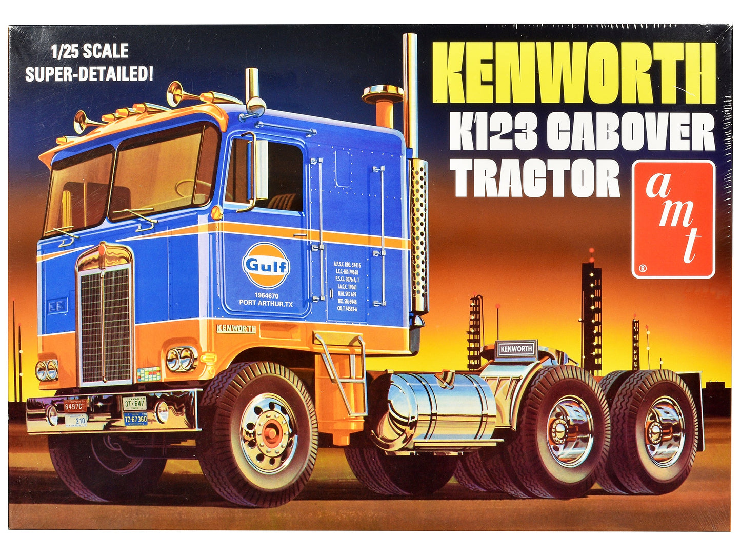 Skill 3 Model Kit Kenworth K-123 Cabover Truck Tractor "Gulf Oil" 1/25 Scale Model