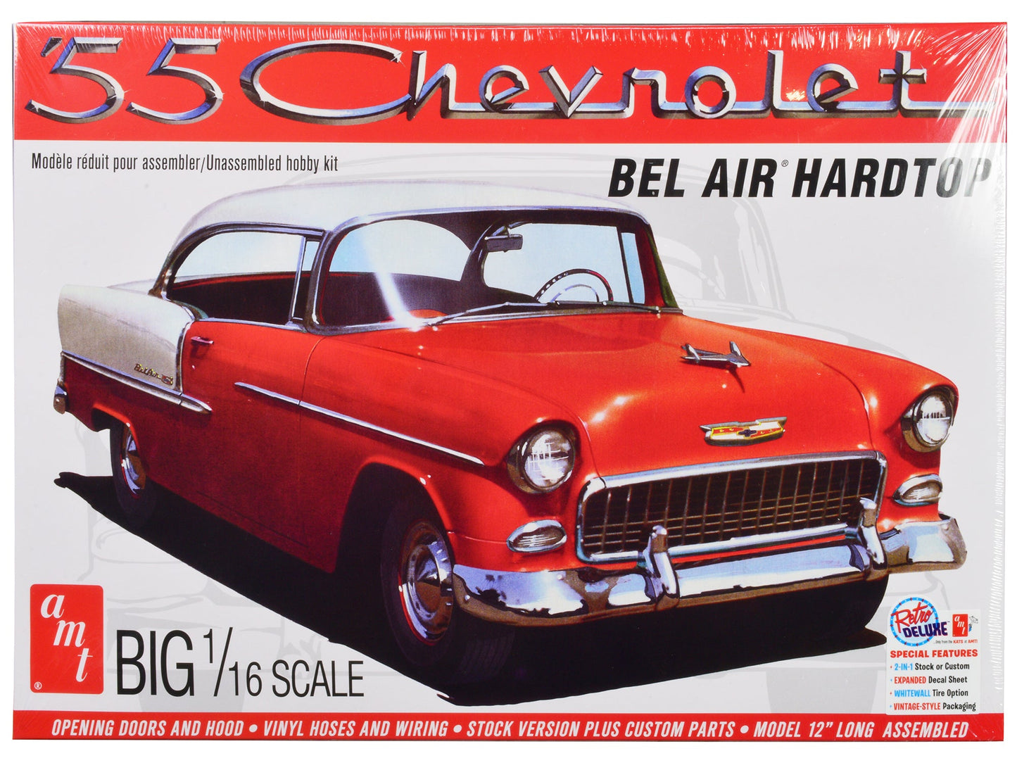 Skill 3 Model Kit 1955 Chevrolet Bel Air Hardtop 1/16 Scale Model