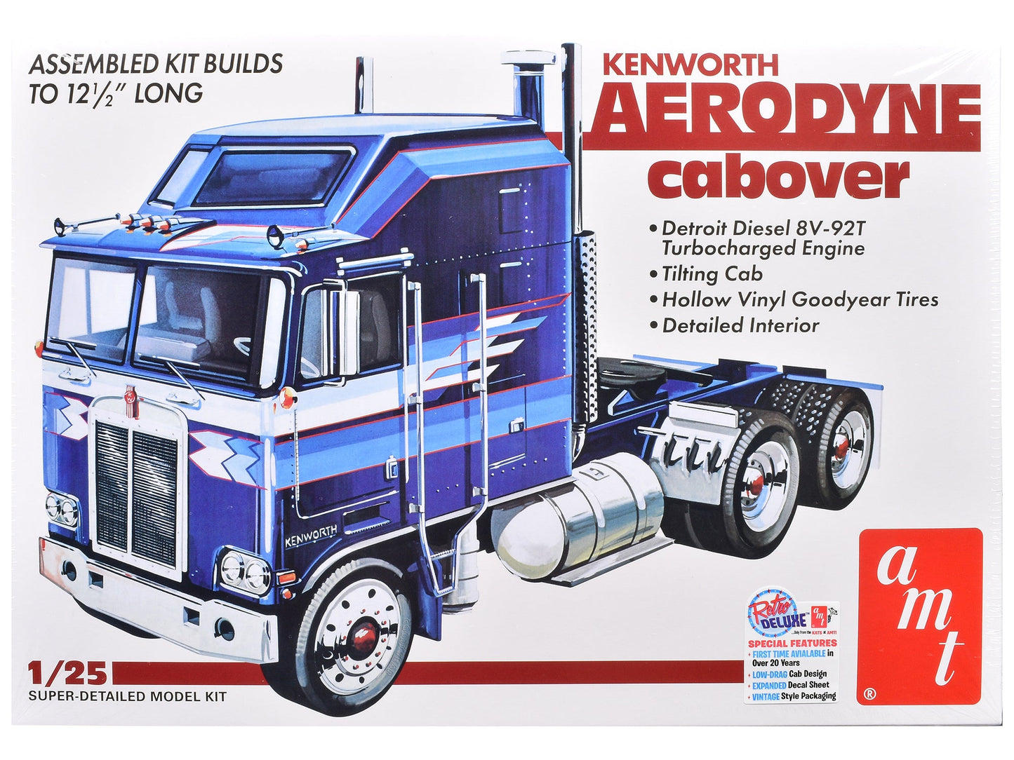 Skill 3 Model Kit Kenworth Aerodyne Cabover Truck Tractor 1/25 Scale Model
