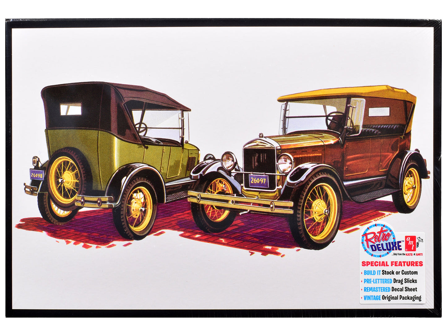 Skill 2 Model Kit 1927 Ford Model T Touring 2 in 1 Kit 1/25 Scale Model