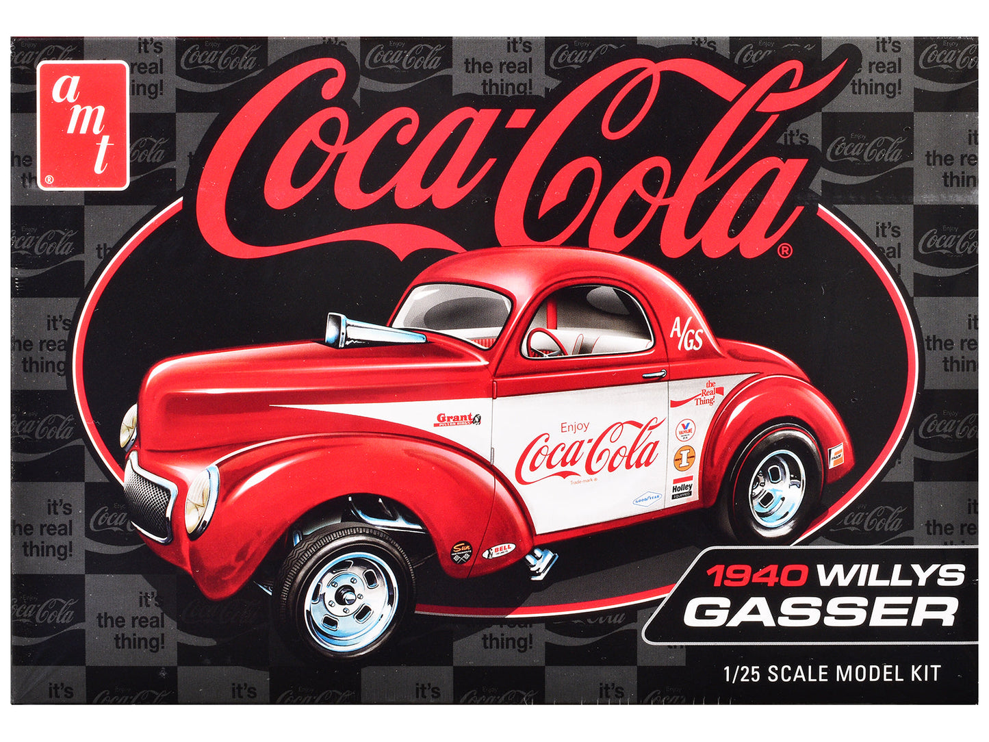 Skill 2 Model Kit 1940 Willys Coupe "Coca-Cola Race Team" 1/25 Scale Model