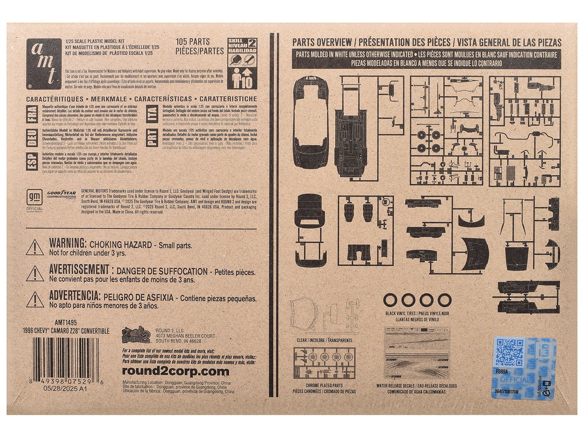 Skill 2 Model Kit 1996 Chevrolet Camaro Z28 Convertible 1/25 Scale Model