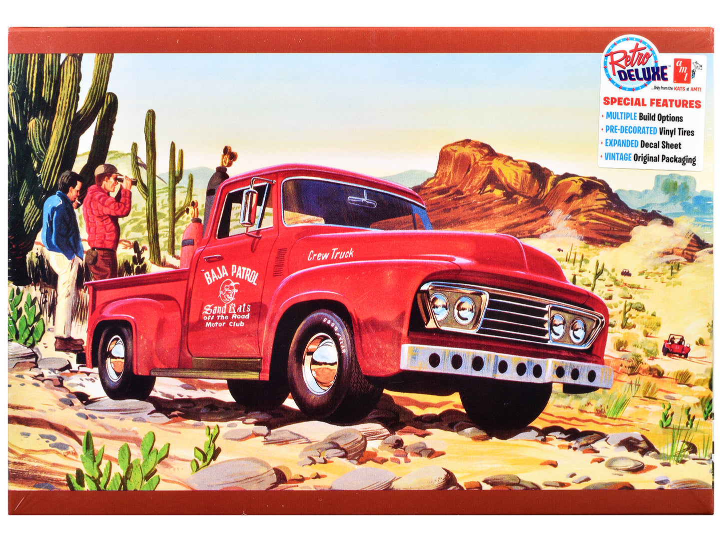 Skill 2 Model Kit 1953 Ford Pickup Truck "Baja Patrol" 1/25 Scale Model