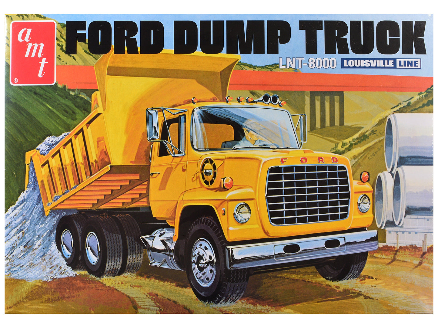 Skill 3 Model Kit Ford LNT-8000 Louisville Line Dump Truck 1/25 Scale Model